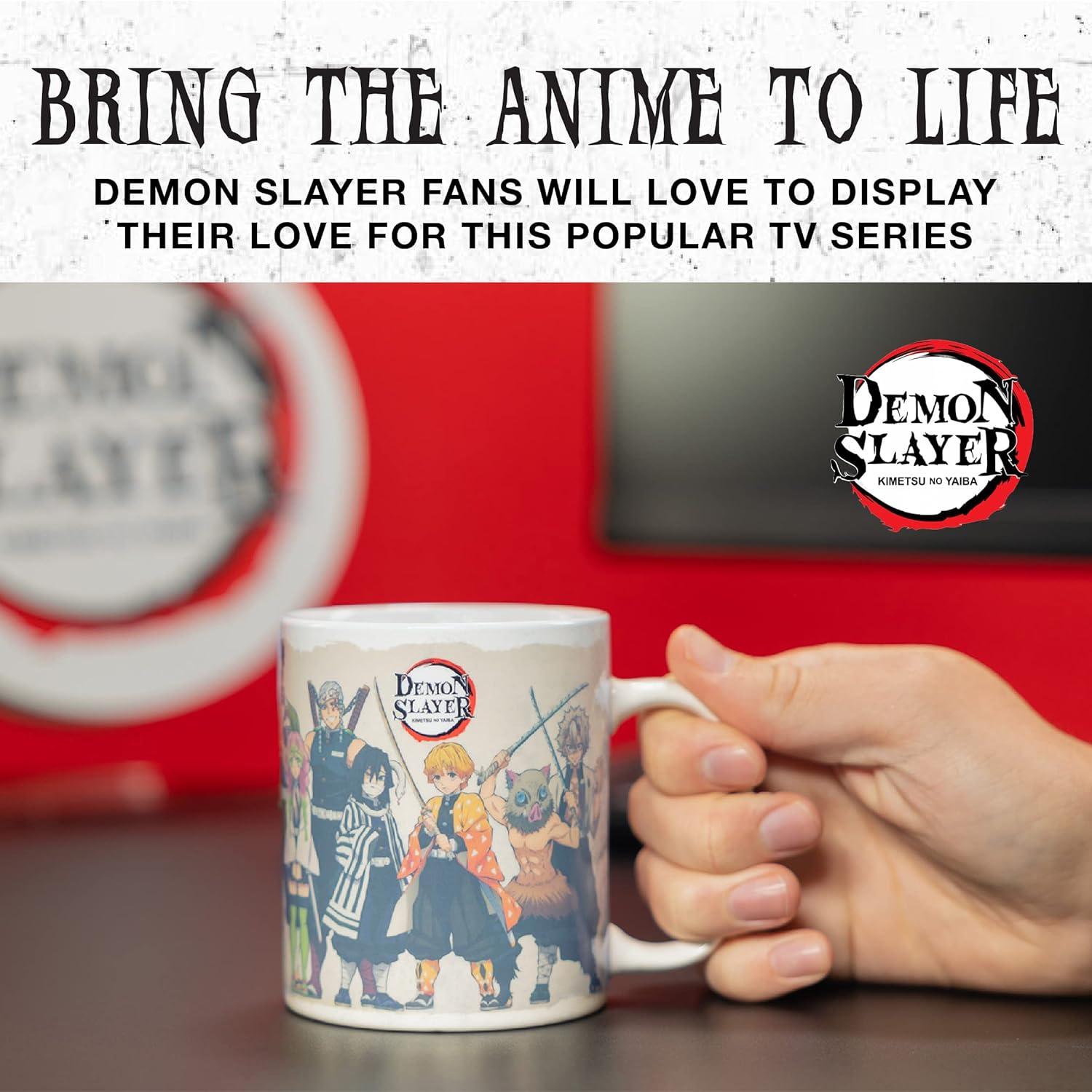 Black Ceramic Demon Slayer Heat Change Mug, 300ml