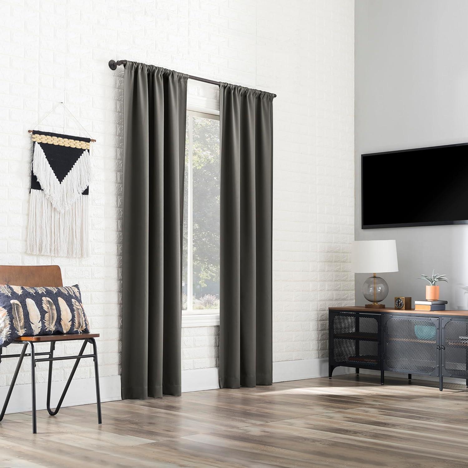 Sun Zero Blackout Bergen Rod Pocket Curtain Panel