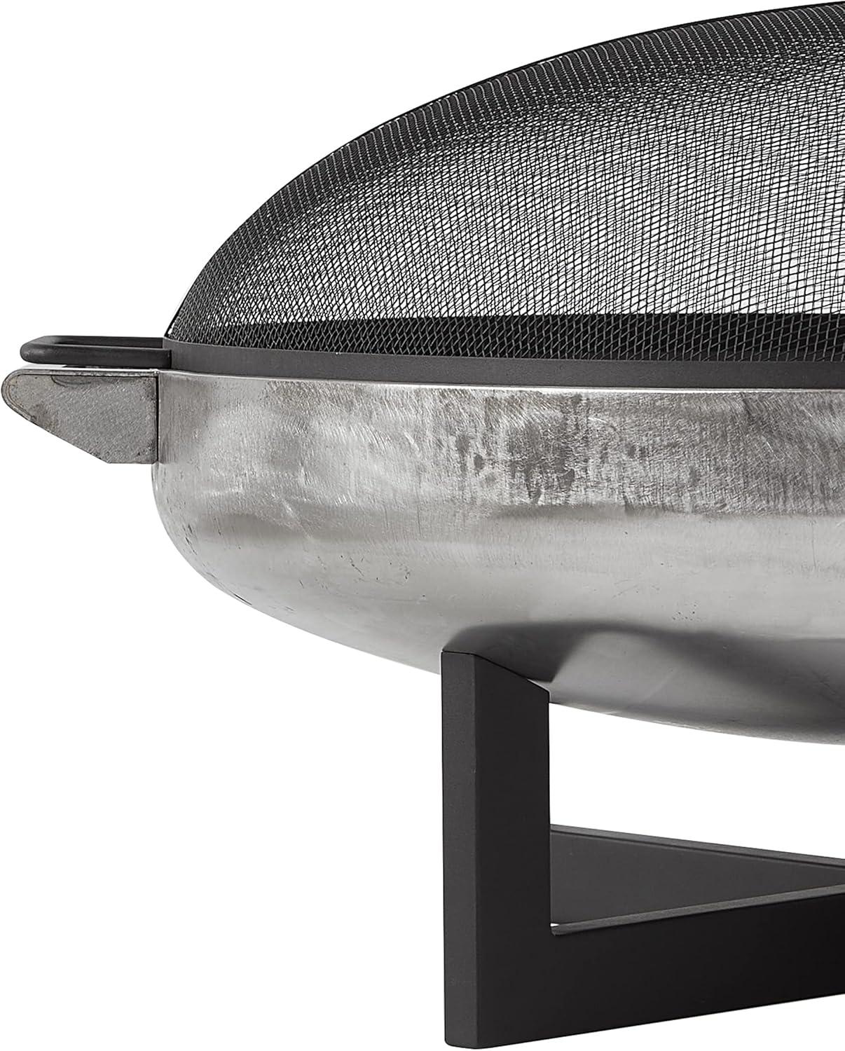 La Porte 21" H x 36.8" W Steel Wood Burning Outdoor Fire Pit with Lid