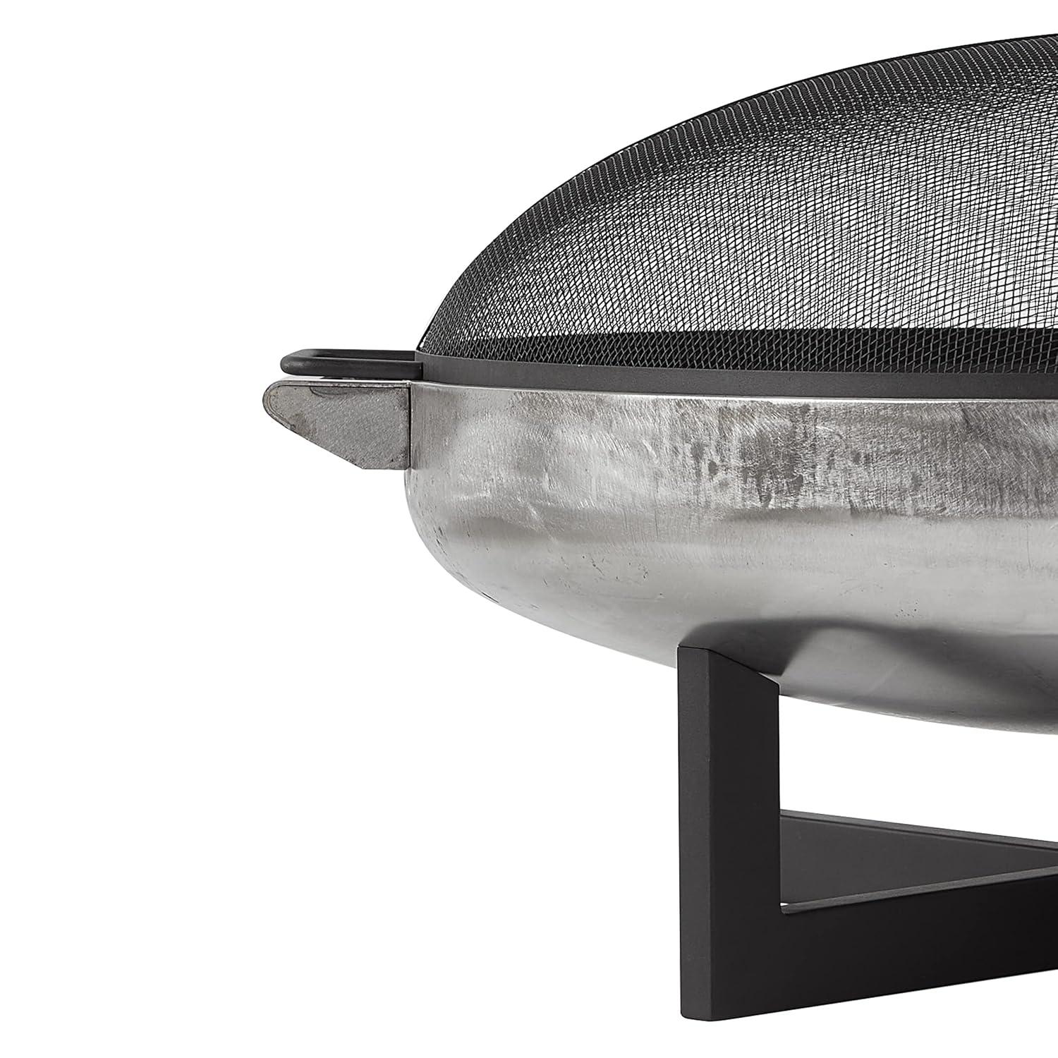 La Porte 21" H x 36.8" W Steel Wood Burning Outdoor Fire Pit with Lid