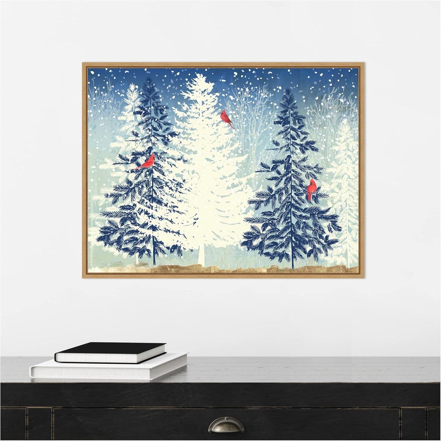 Amanti Art Snow Christmas by PI Studio Framed Canvas Wall Art