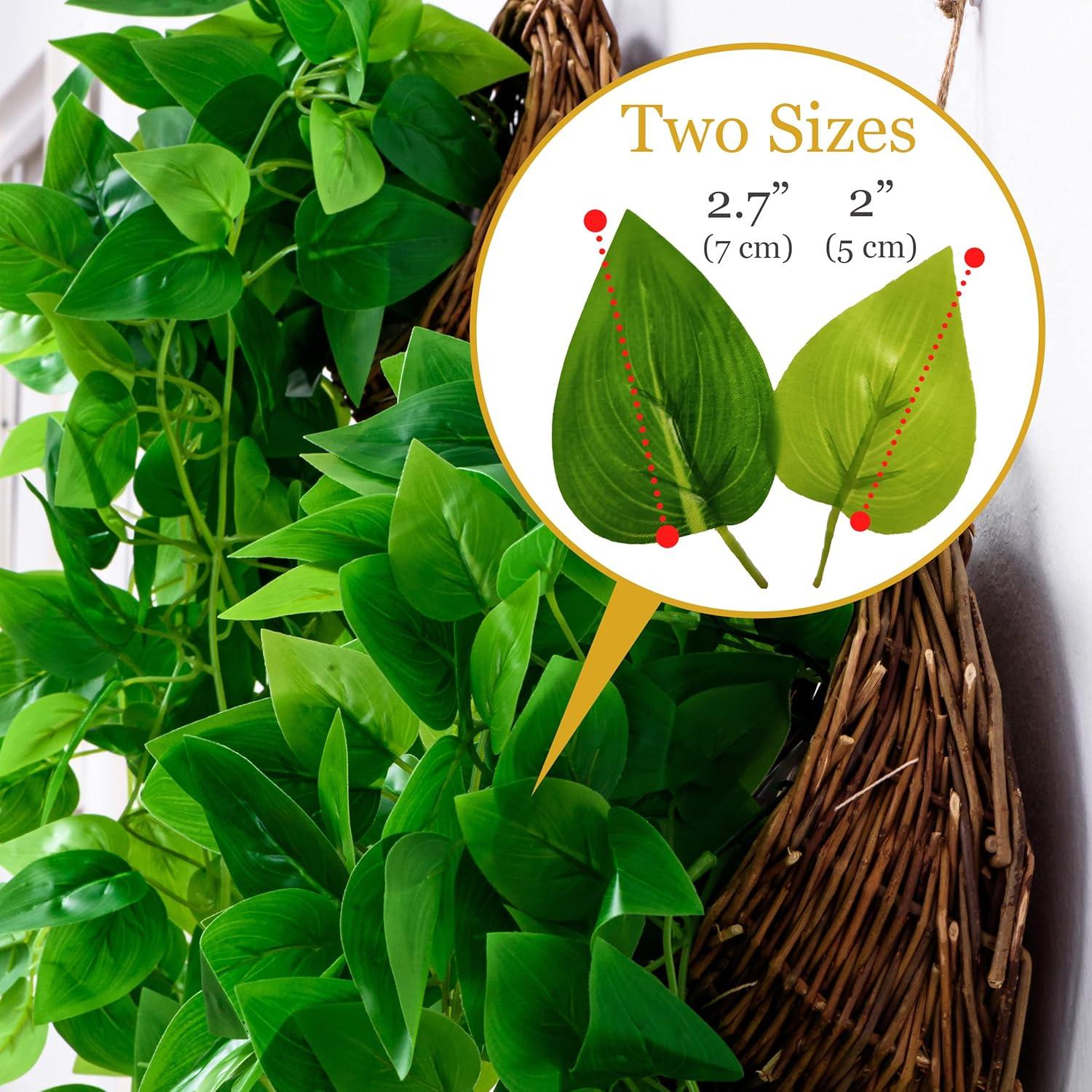 Ophelia & Co. Fake Hanging Plants Vines(2Pcs) Artificial Ivy Greenery Garlands For Home Bedroom Living Aesthetic Indoor,Outdoor Farmhouse Decorations(No Basket)