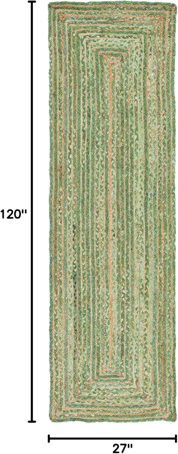 Cape Cod CAP202 Woven Indoor Runner Rug - Green/Natural - 2'3"x10' - Safavieh