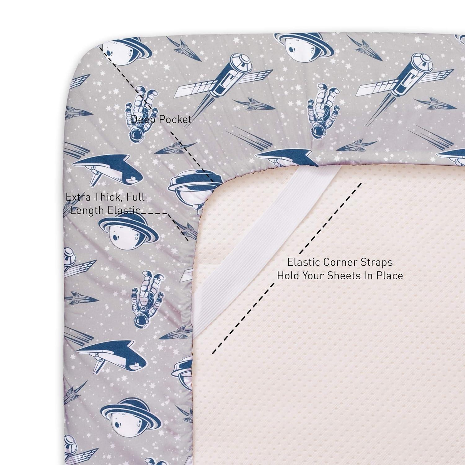 Sweet Home Collection Ship Spaceships Kids Bed Sheet Set