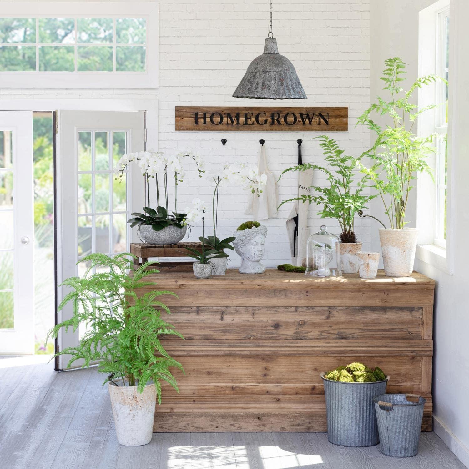 Reclaimed Pine Wood Straight Bar Counter with Metal Shelf