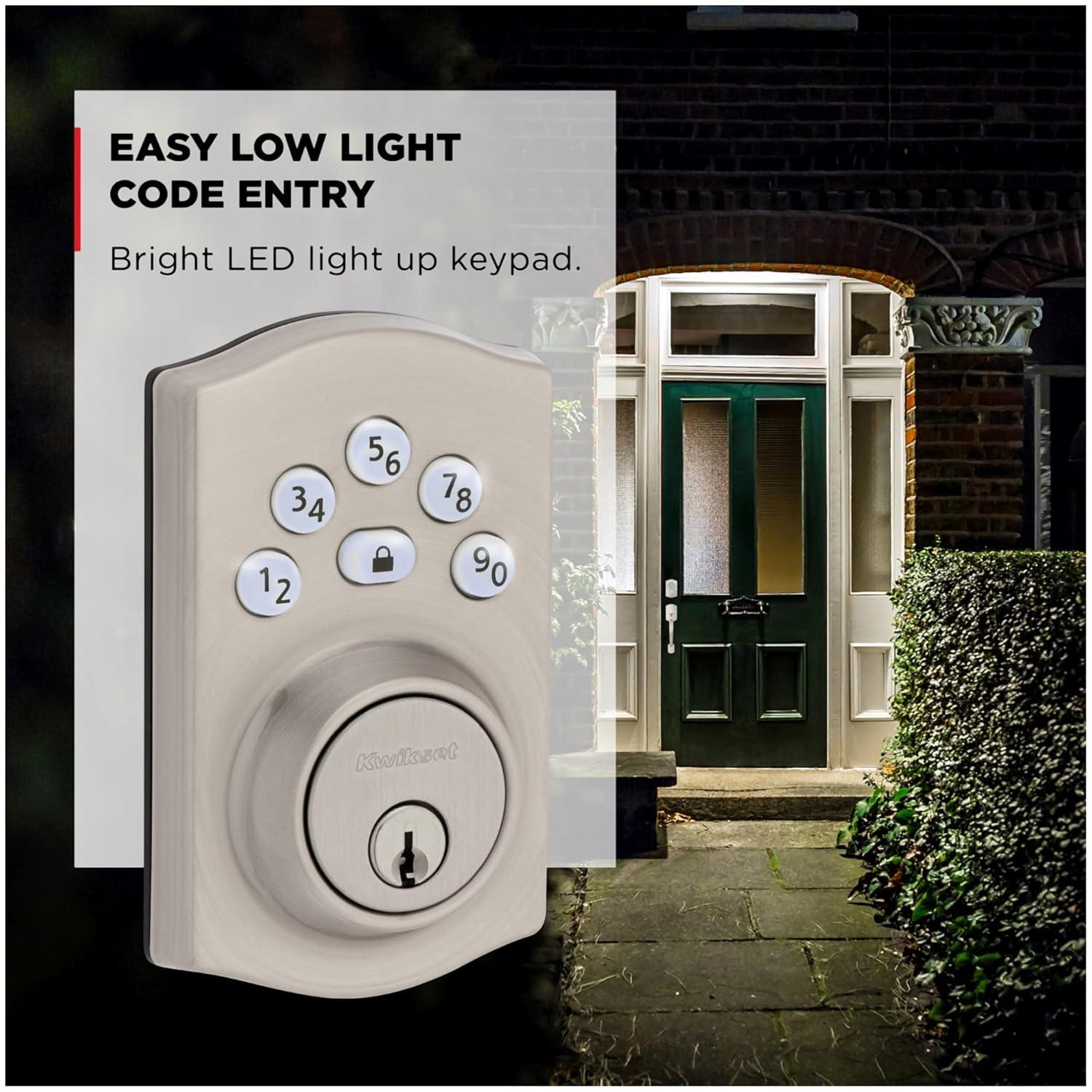 Kwikset 9240TRL-11P Traditional Powerbolt Electronic SmartCode Deadbolt with RCAL Latch and RCS Strike Venetian Bronze Finish