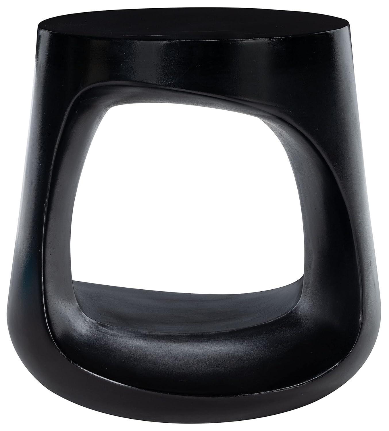 Vikki Concrete Accent Stool - Indoor/Outdoor - VNN1040 - Black - Safavieh
