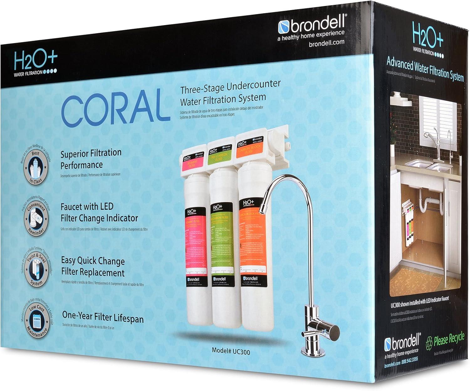 H2O+ Coral Three-Stage Undercounter Water Filter System