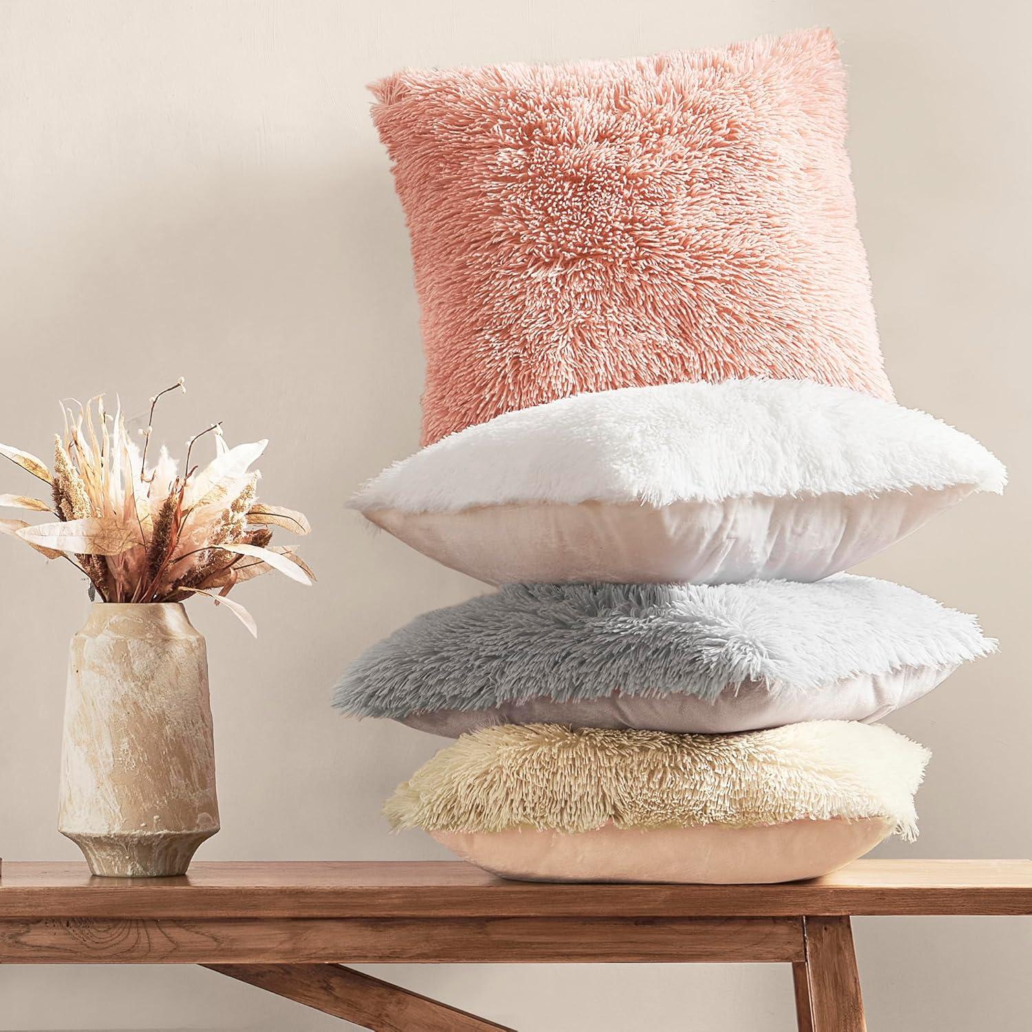 Tassels Faux Fur Pillow Cover