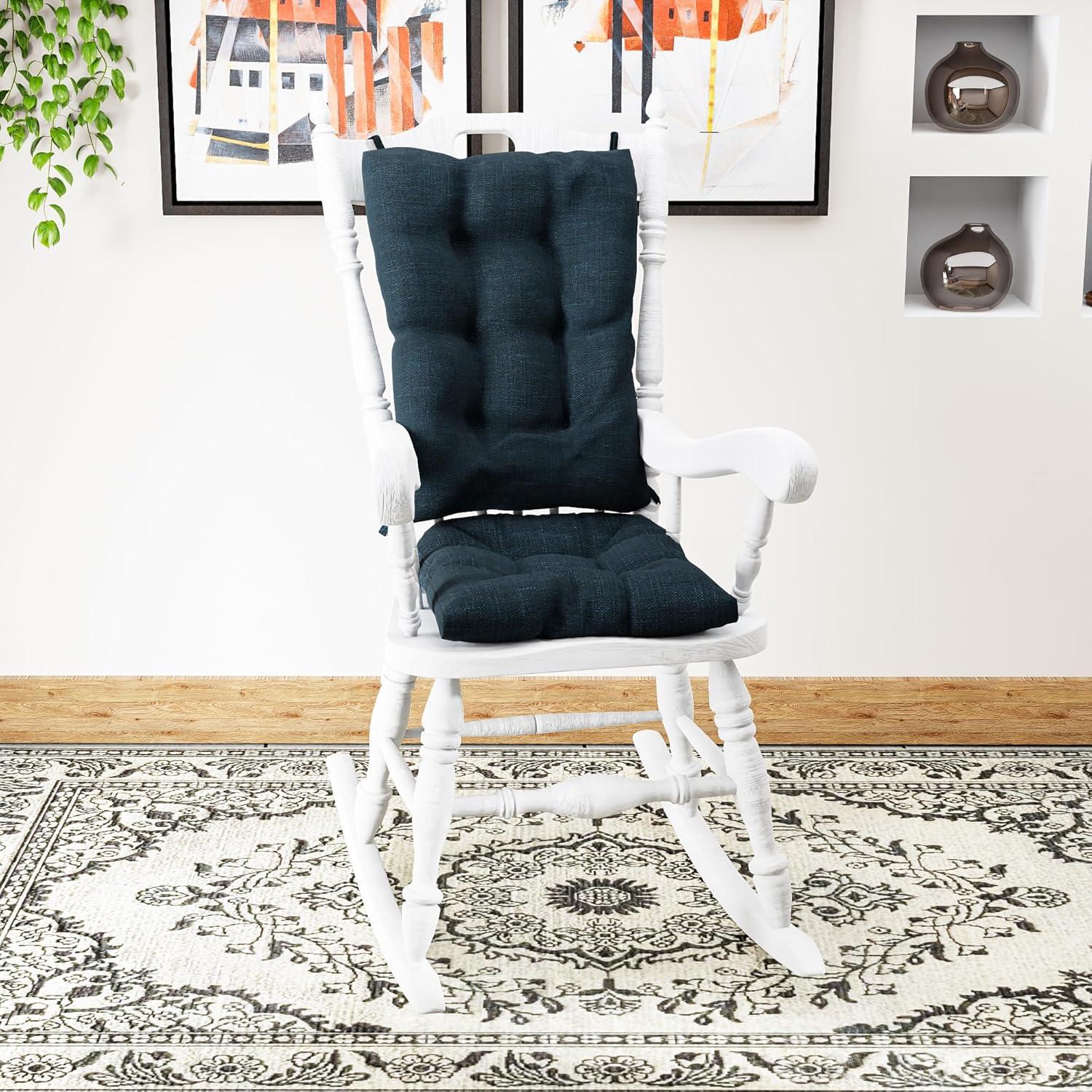 Klear Vu Gripper Polar Chenille Jumbo 2 Pieces Rocking Chair Cushion Set