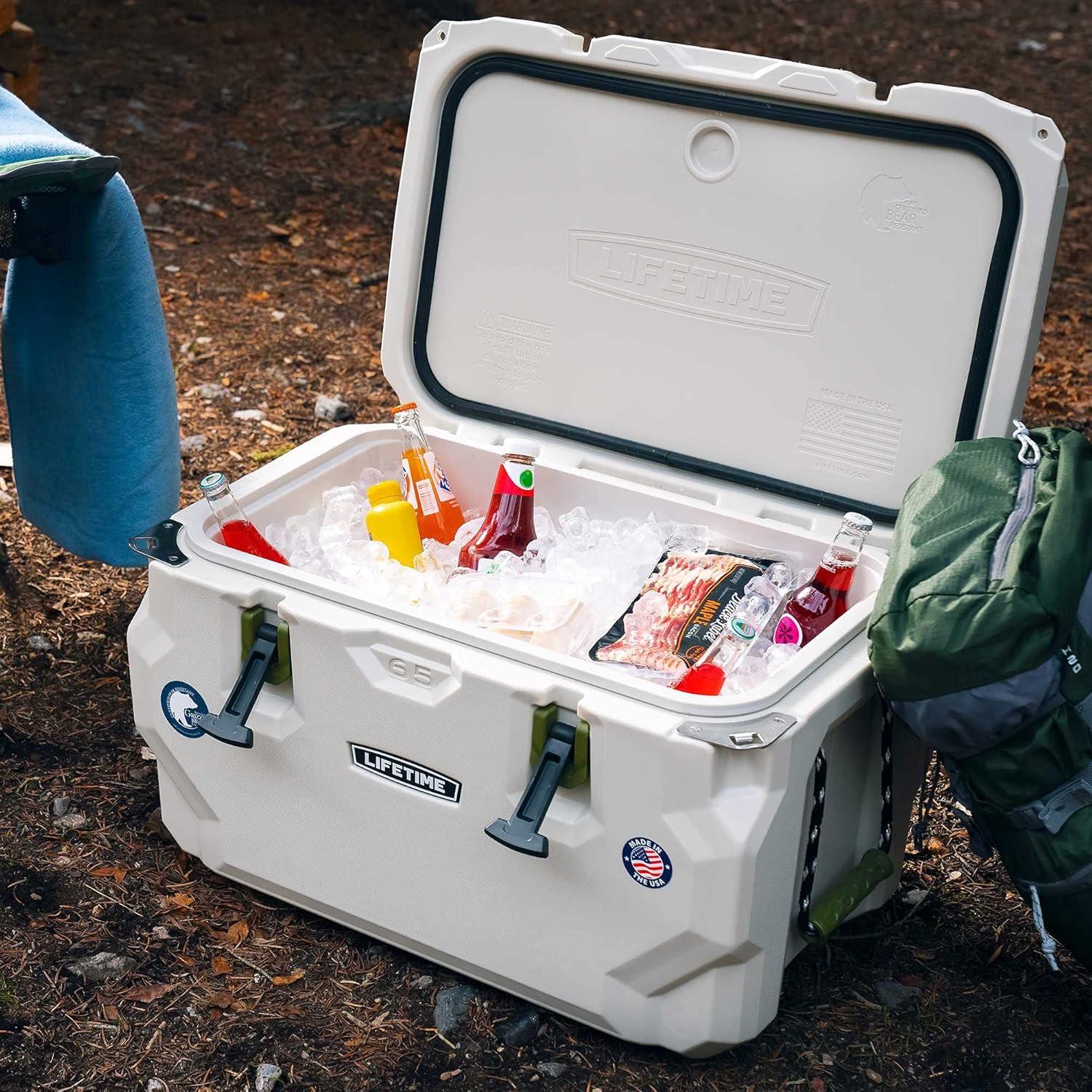 Pumice and Green 65 Quart Bear Resistant Cooler