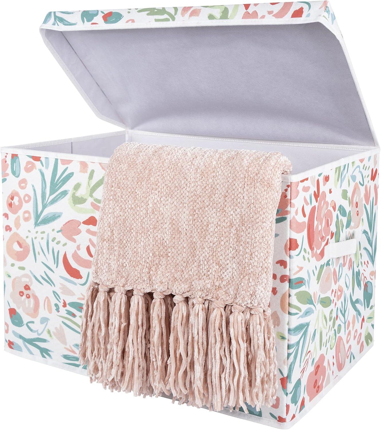 Sammy & Lou Kids' Felt Toy Chest, Toy Storage Box, Painterly Floral