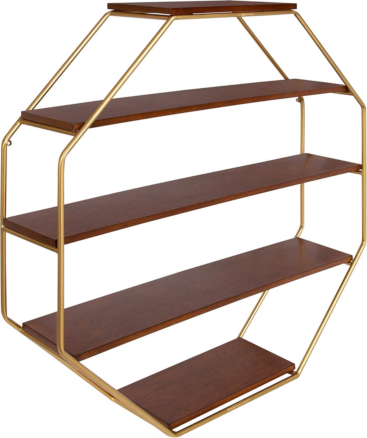 Lintz Octagon Floating Wall Shelves - Kate & Laurel All Things Decor