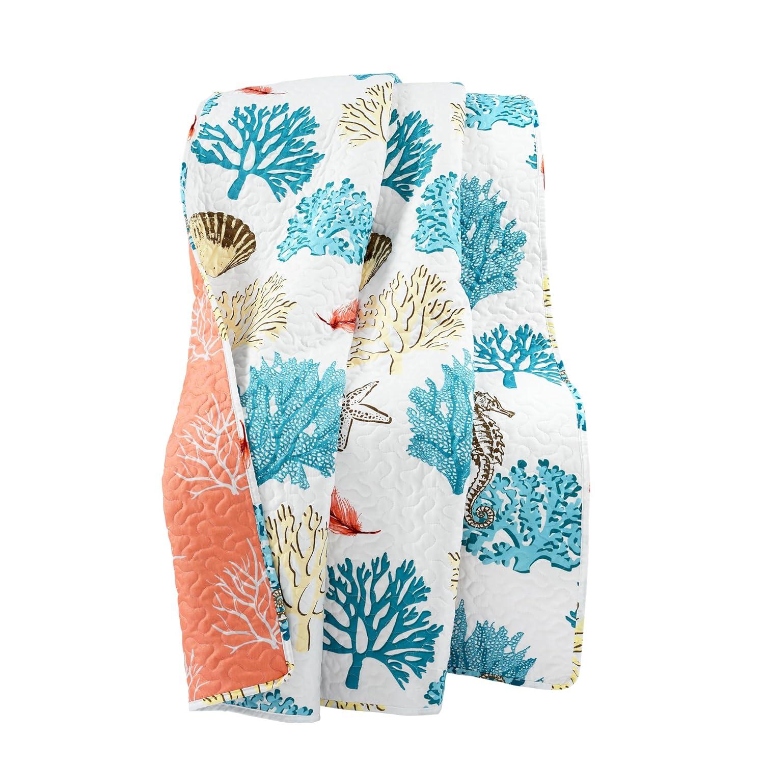 Lush Decor Coastal Reef Feather Reef Throw