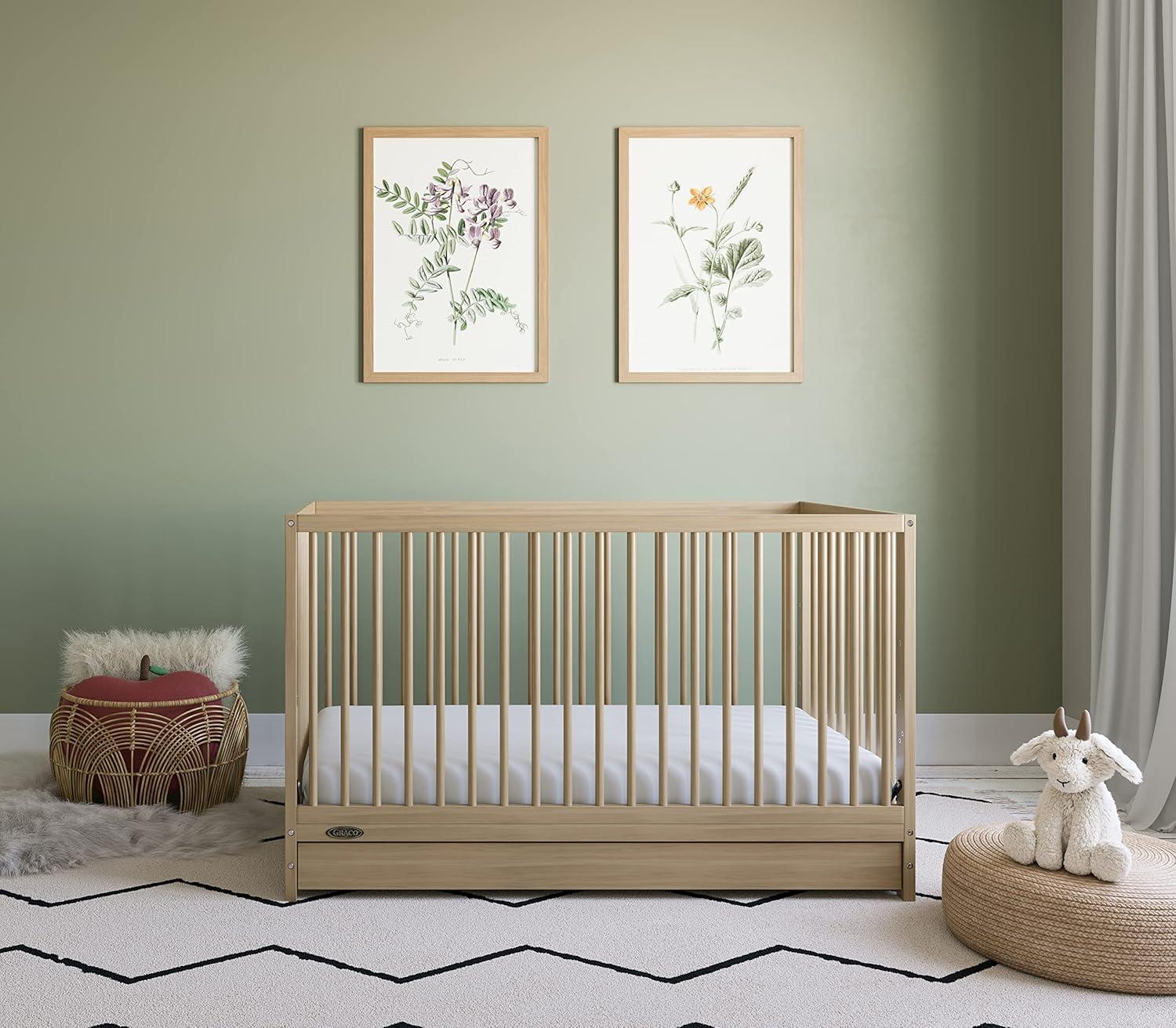 Teddi 4-in-1 Mini Convertible Crib with Mattress