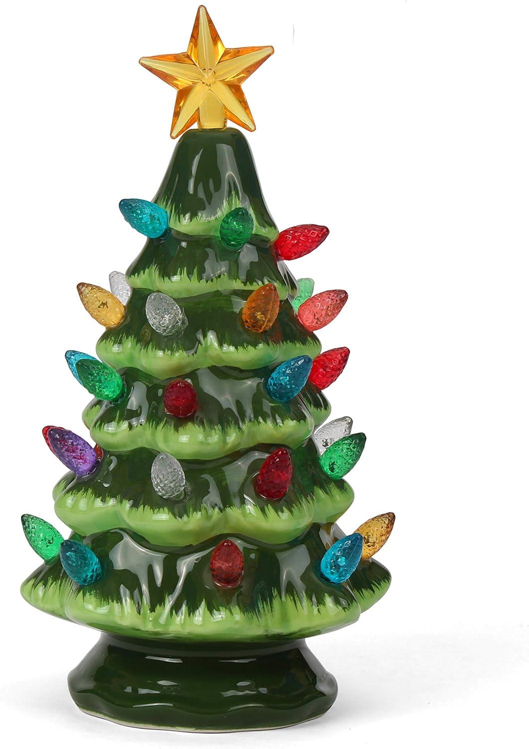 Ceramic Christmas Tree That Lights Ups-Inspired Vintage Christmas Tree-Indoor Christmas Decorations