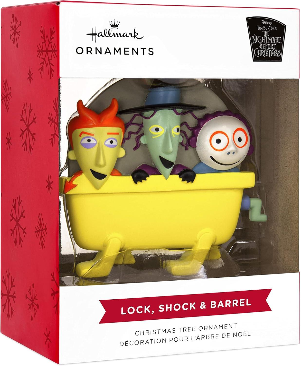 Hallmark Disney The Nightmare Before Christmas Lock, Shock and Barrel Christmas Ornament