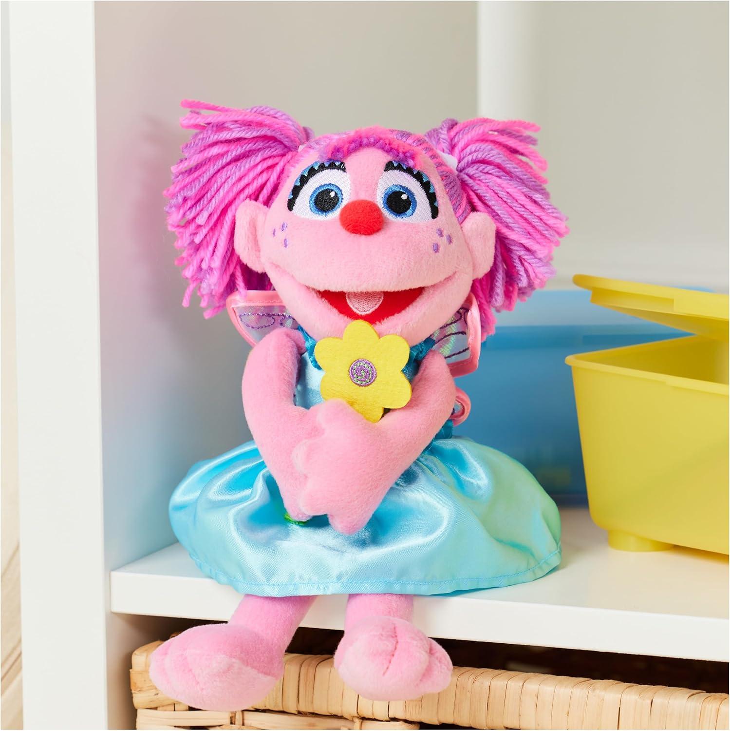 Abby Cadabby 11" Pink and Blue Plush Toy with Flower