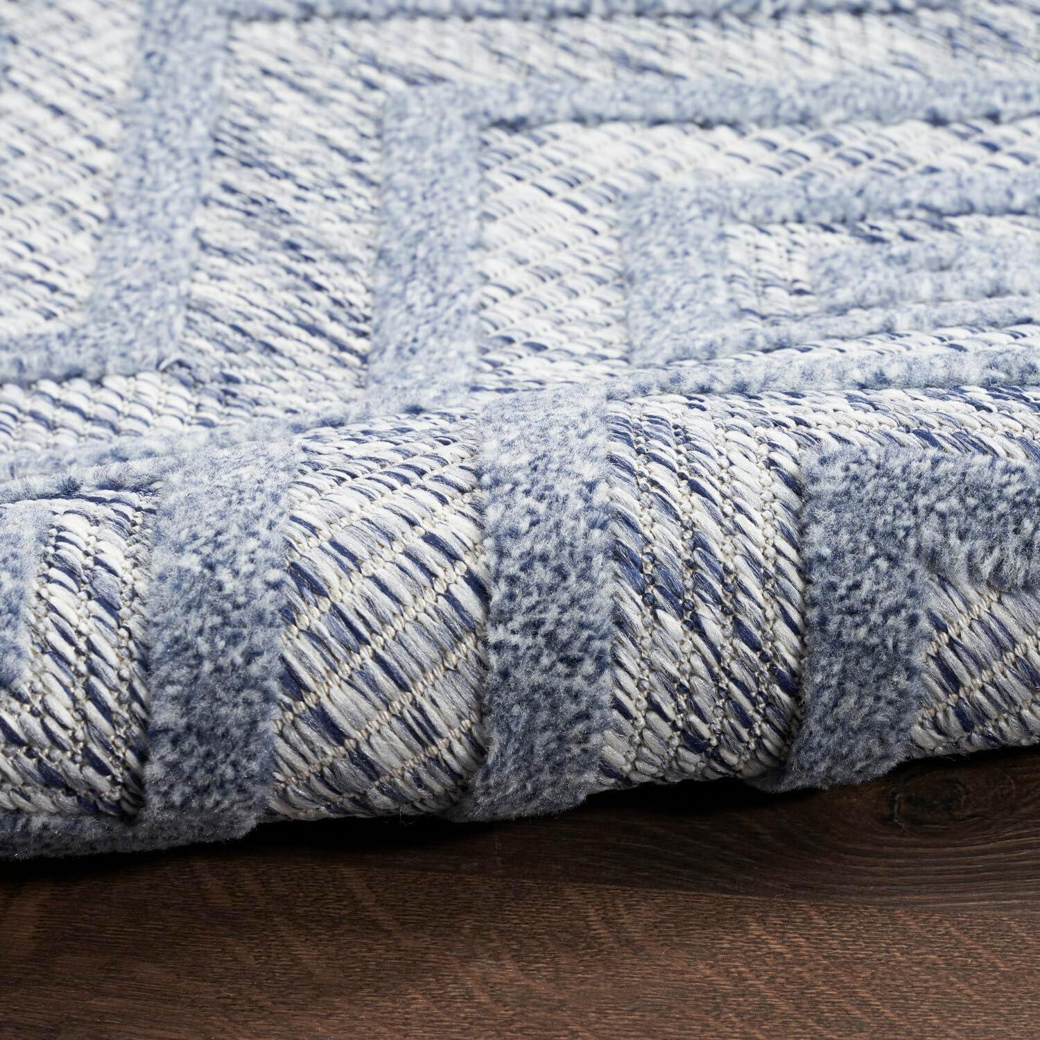 Nourison Versatile 8' x 10' Denim Blue Indoor Outdoor Rug