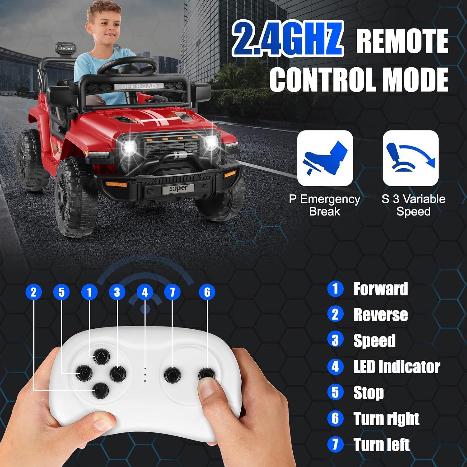 Himimi 1 Seater All-Terrain Vehicles Battery Powered Ride On with Remote Control