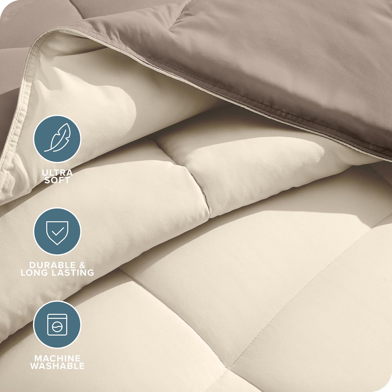 Bare Home Premium Ultra Soft Modern & Contemporary Box Stitch Comforter