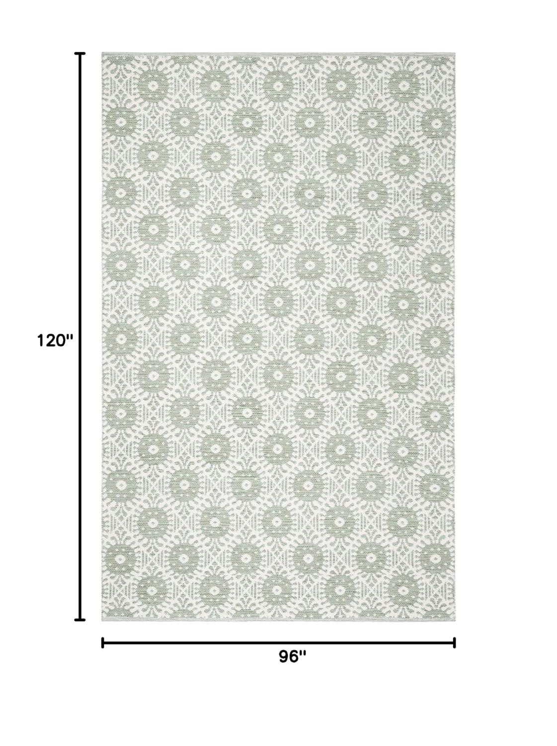 Montauk MTK612 Hand Woven Indoor Area Rug - Light Green/Ivory - 8'x10' - Safavieh