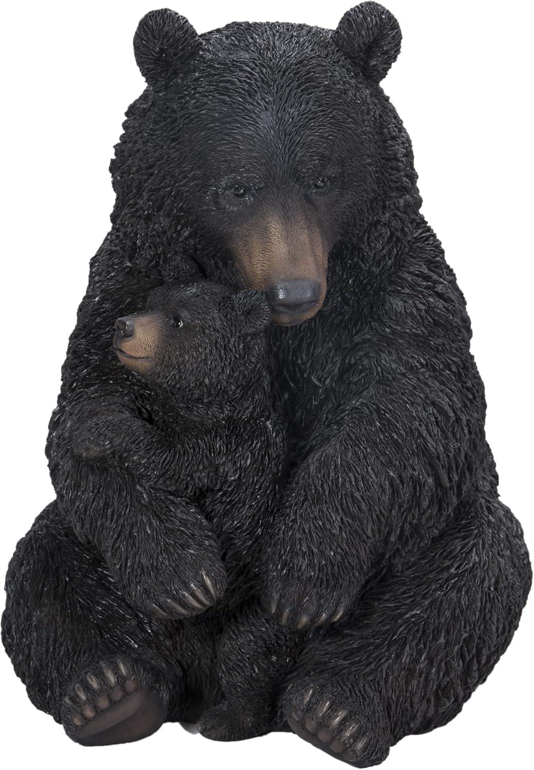 Hi-Line Gift Ltd. Bear Mother and Child Embracing Statue