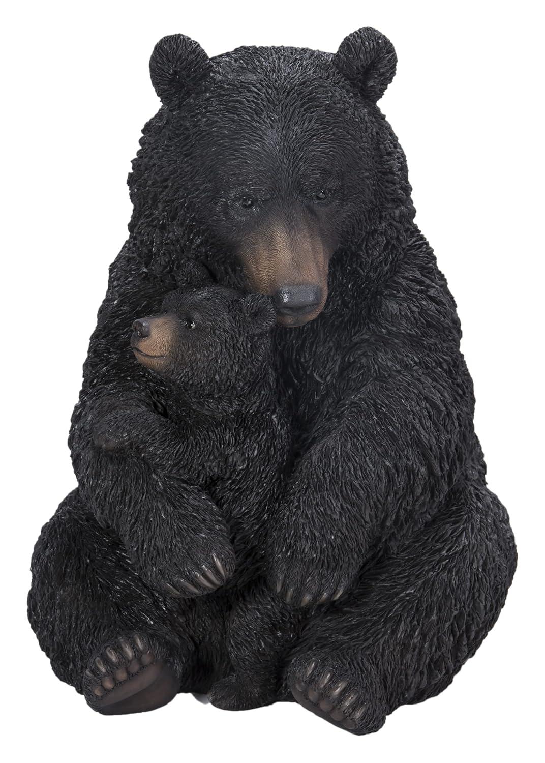 Hi-Line Gift Ltd. Bear Mother and Child Embracing Statue