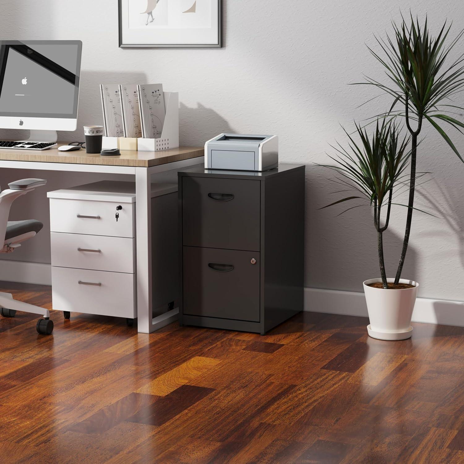 Inbox Zero 2 Drawer File Cabinet With Lock Metal Vertical File Cabinet