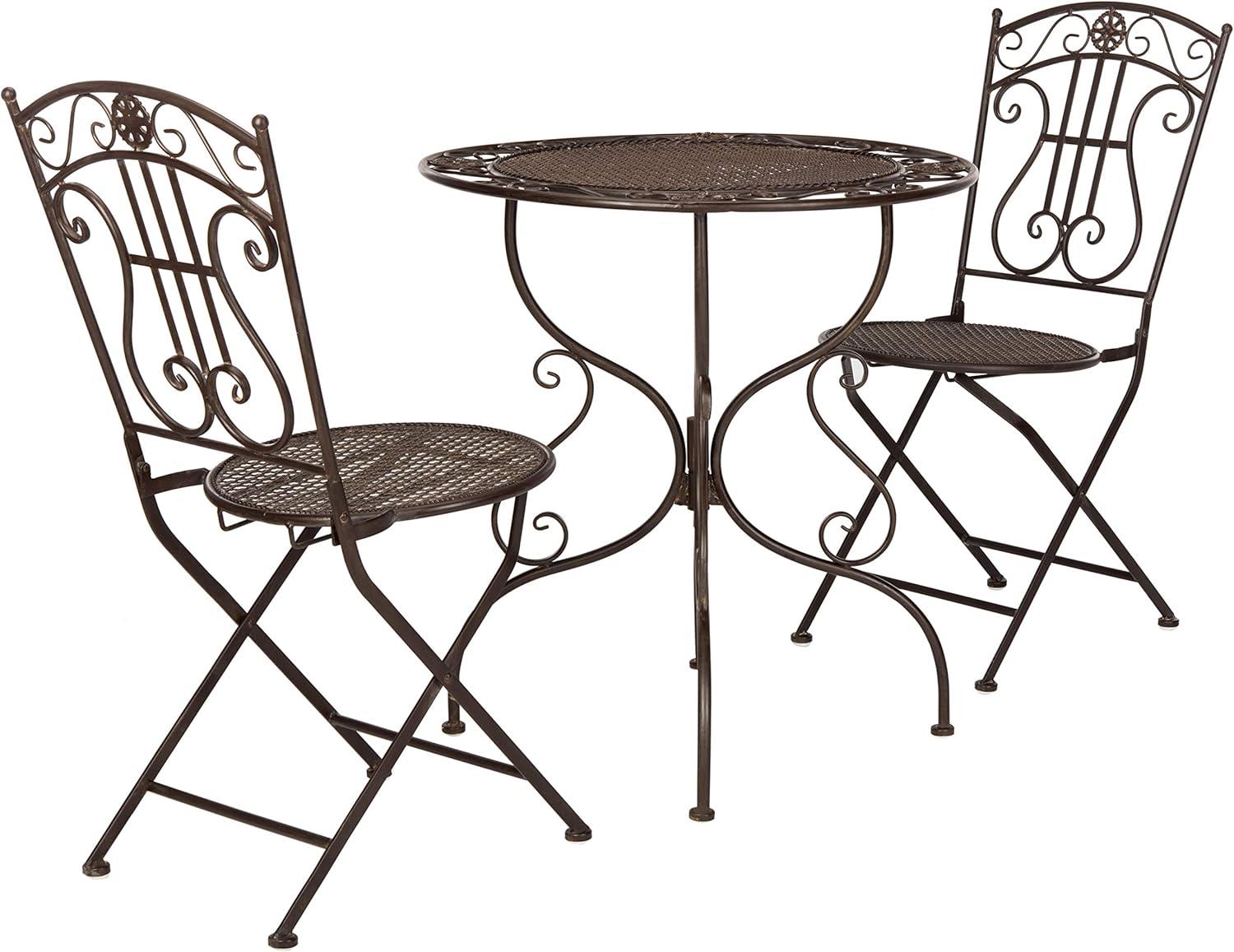 Semly 3 Pieces Patio Outdoor Bistro Set  - Safavieh