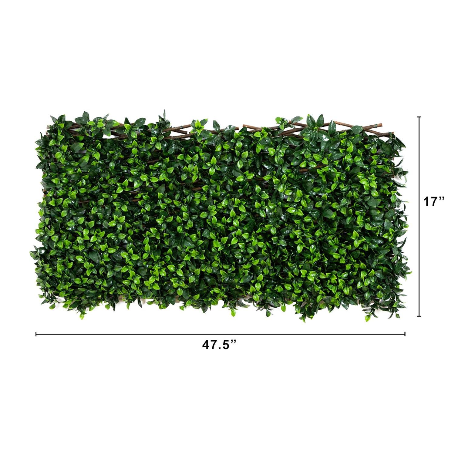 Nearly Natural 40in. x 80in. UV Resistant Artificial Gardenia Expandable Privacy Fence Screen (Indoor/Outdoor)