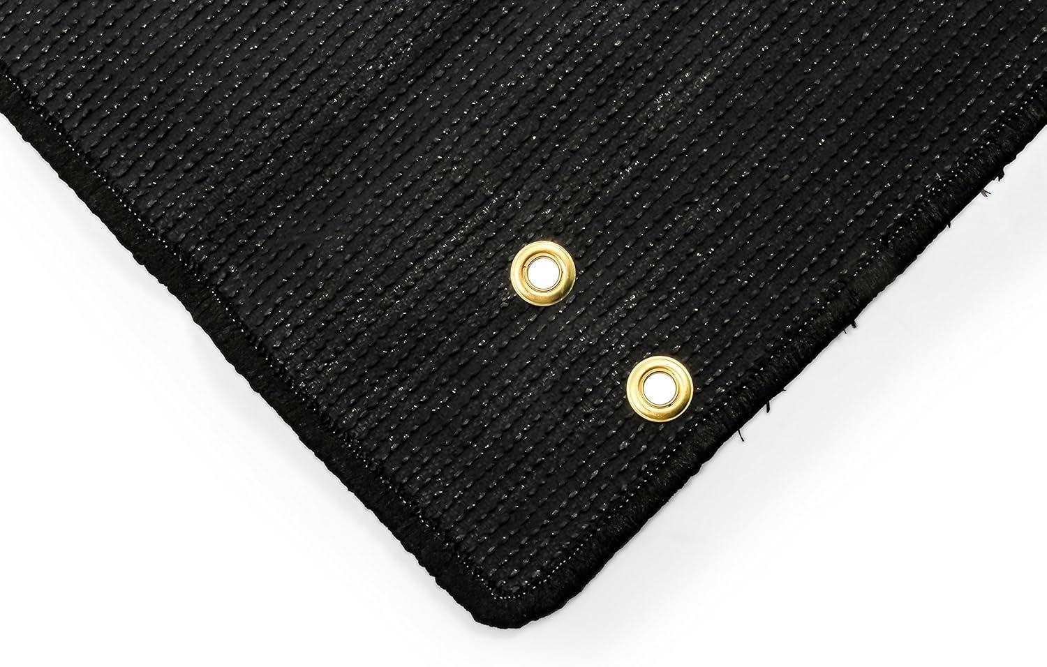 Step Rug,Premium,Turf w/UV&TPE,Hemmed 17.5"x 18" Black (E/F)