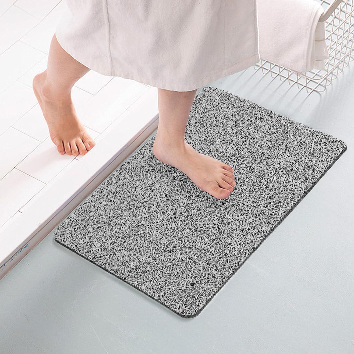 Bathtub Mat Non-Slip Grey - 32"x24"