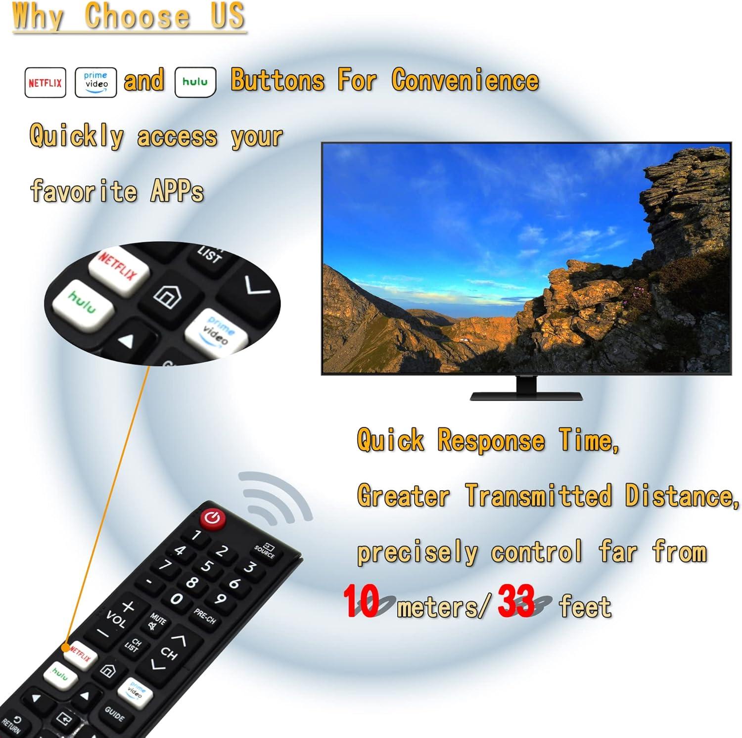 (Pack of 2)ZOUYUE Universal Remote for All Samsung TV,Compatible for All Samsung Smart TV LED LCD HD TV