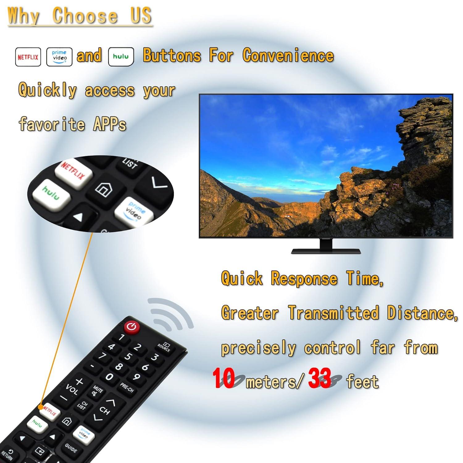 (Pack of 2)ZOUYUE Universal Remote for All Samsung TV,Compatible for All Samsung Smart TV LED LCD HD TV