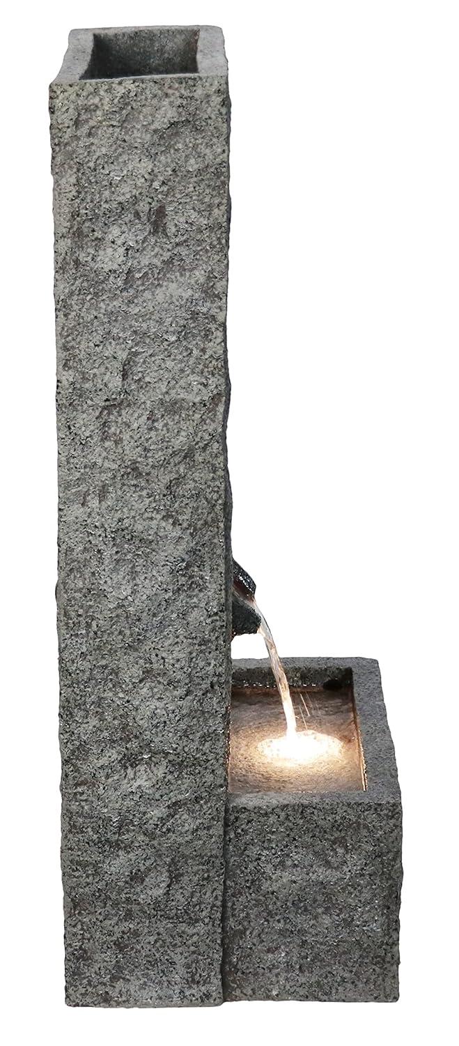 Hi-Line Gift Ltd 79613-C 32" H Rectangular Waterfall Fountain W/Ww LEDs