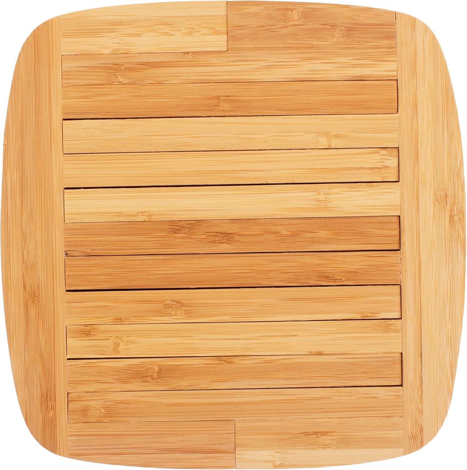 Expandable Natural Bamboo Trivet for Hot Dishes