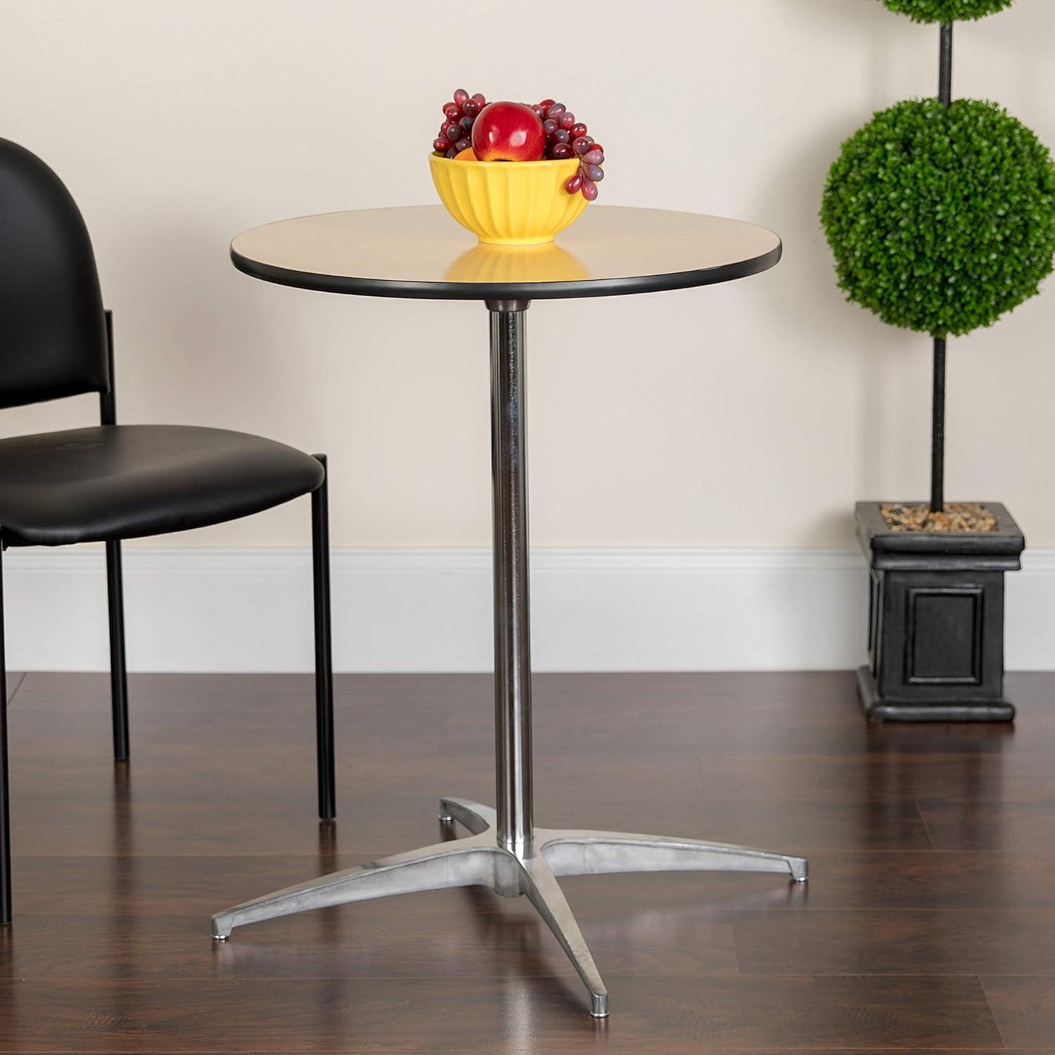 Flash Furniture Marrel Round Wood Cocktail Table with Columns by Flash Furniture