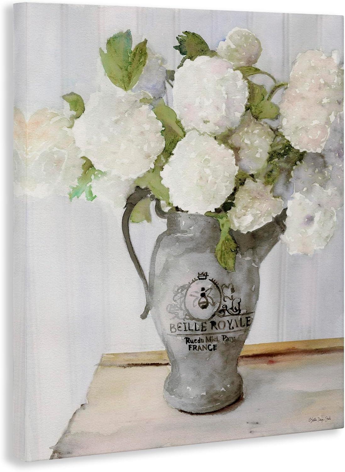 Stupell Industries White Hydrangea in French Country Pitcher Still Life