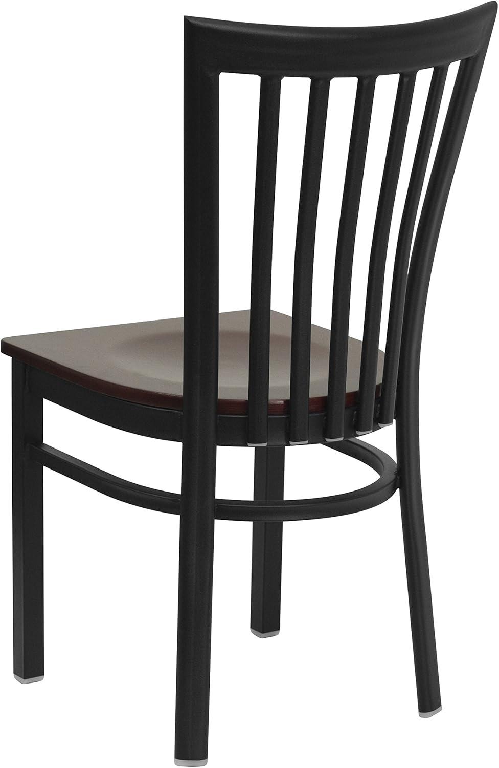 Flash Furniture Black School House Back Metal Restaurant Chair