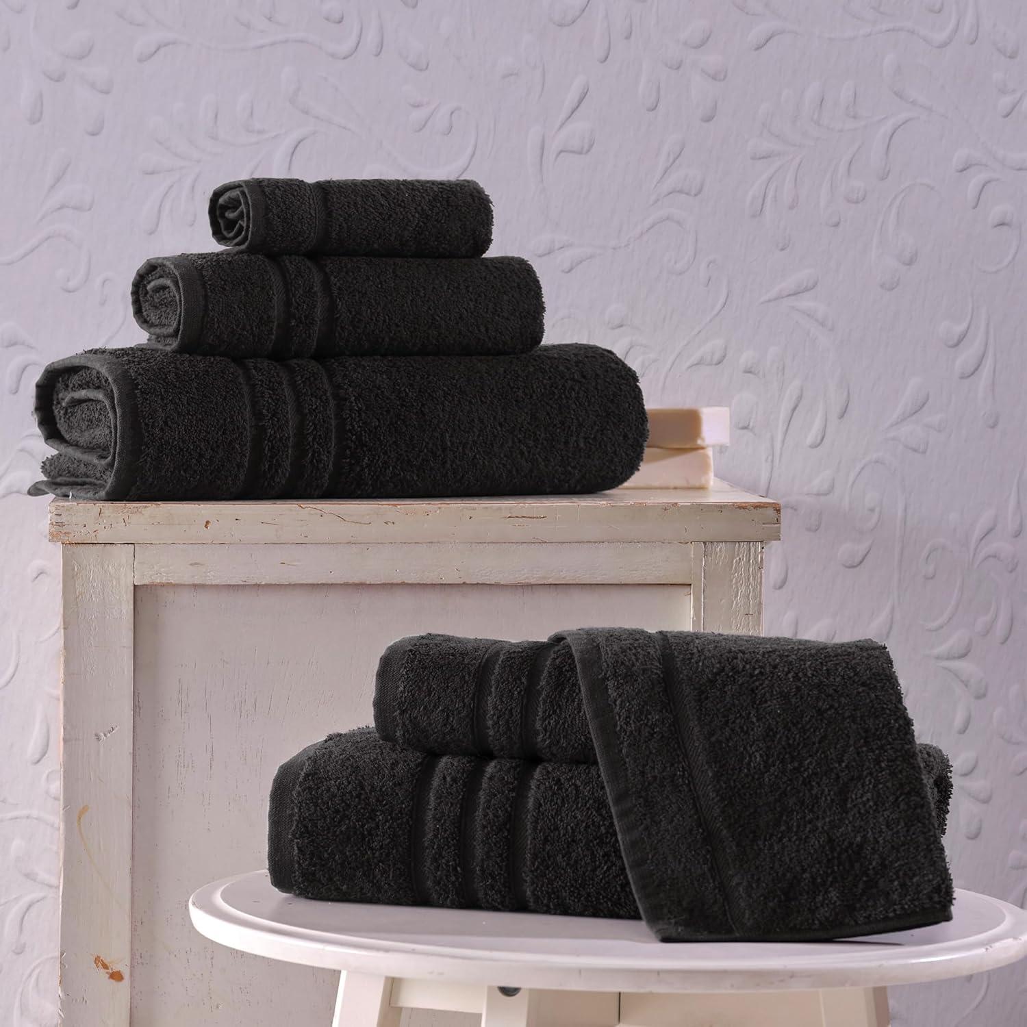 Hawmam Linen Coral 6 Piece Bath Towels Set for Bathroom Original Turkish Cotton Soft, Absorbent 2 Bath Towels, 2 Hand Towels, 2 Washcloths