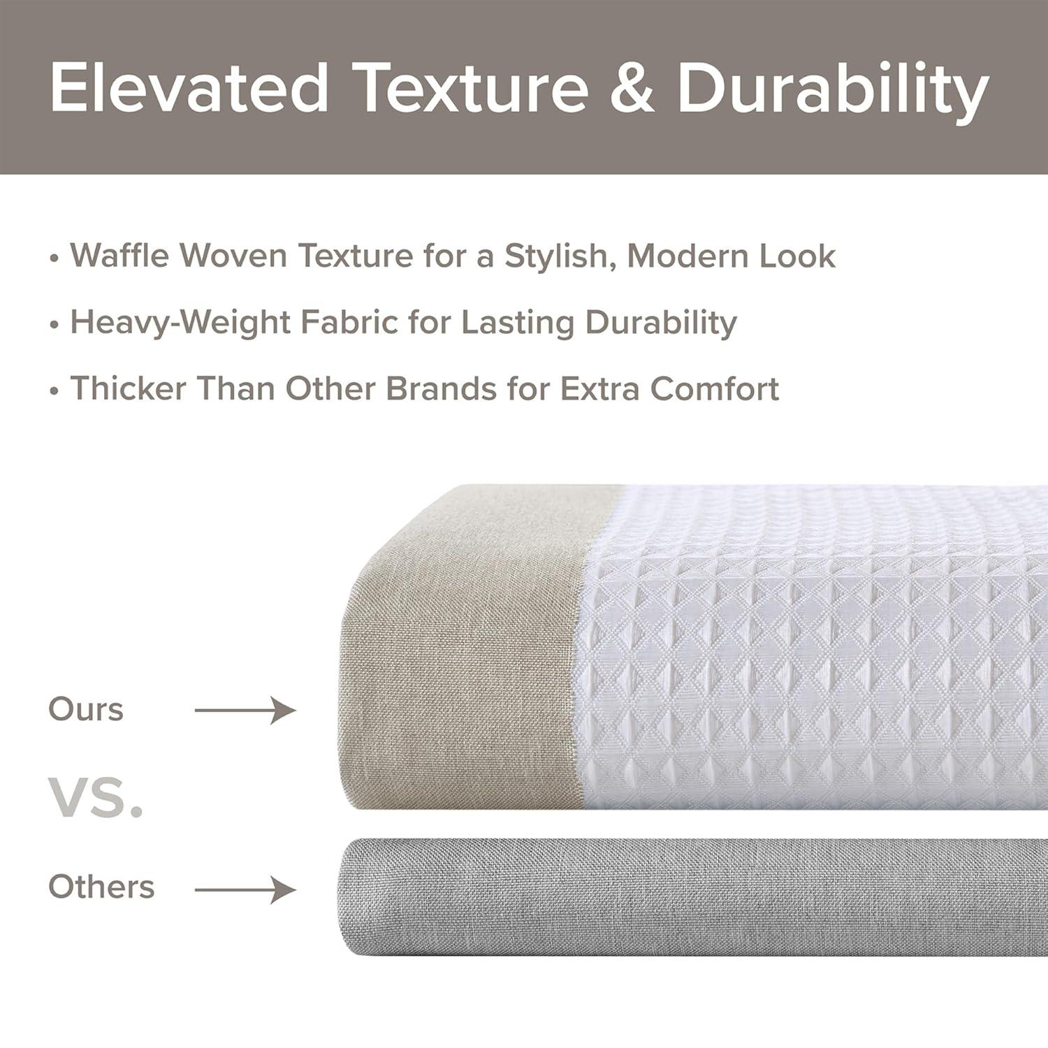 Spa Waffle Shower Curtain with 3M Treatment