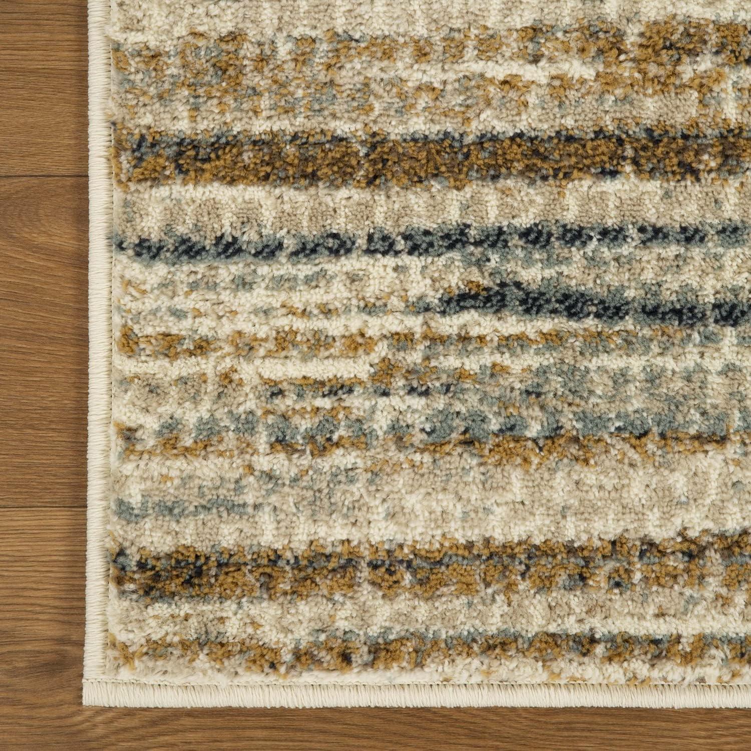 Modern Abstract Area Rug in Gold