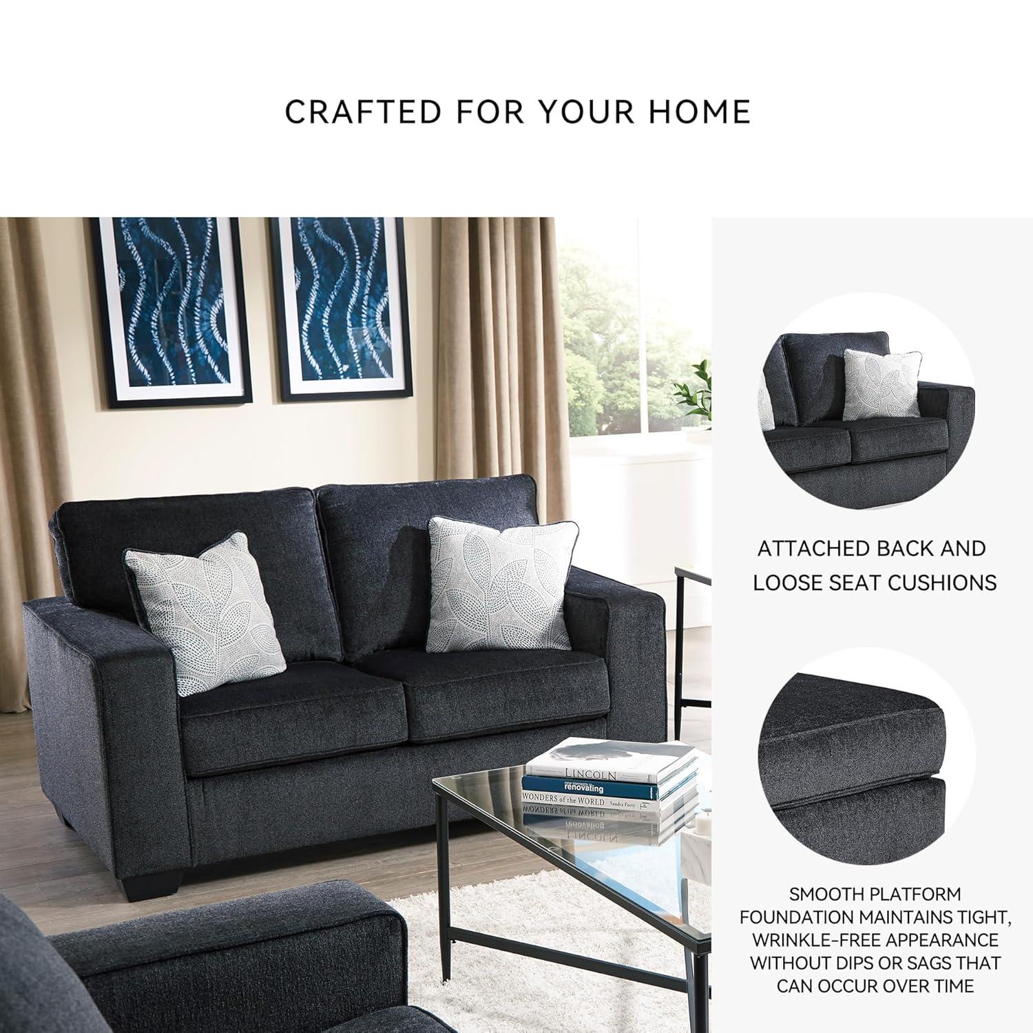 Signature Design by Ashley Altari Loveseat in Slate