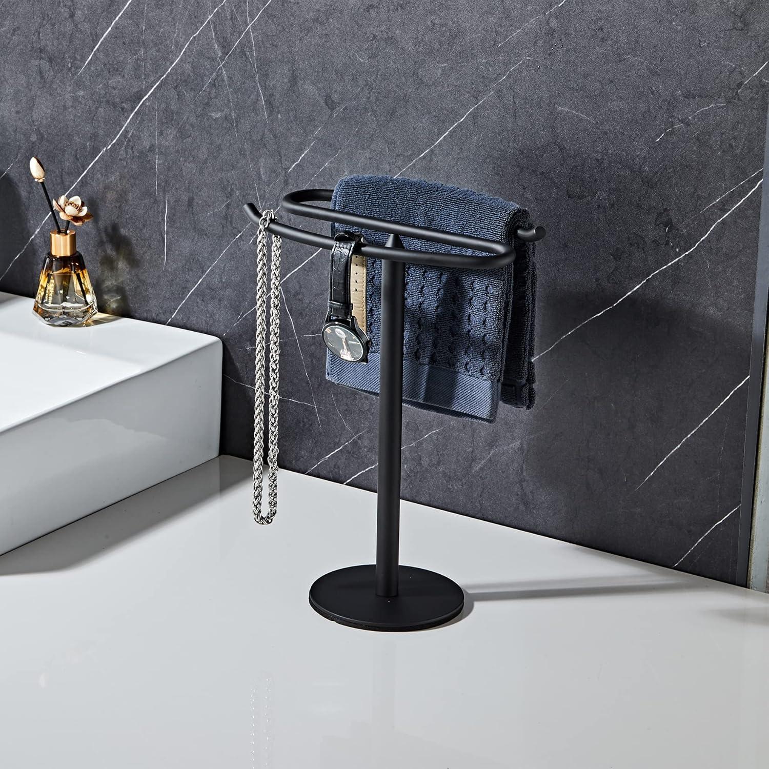 JASODI F0BMKV61HX Hand Towel Holder Stand, Free-Standing Towel Rack