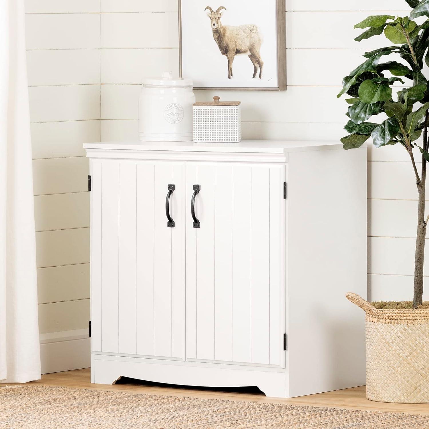 Farnel 2 Door Storage Cabinet Pure White - South Shore