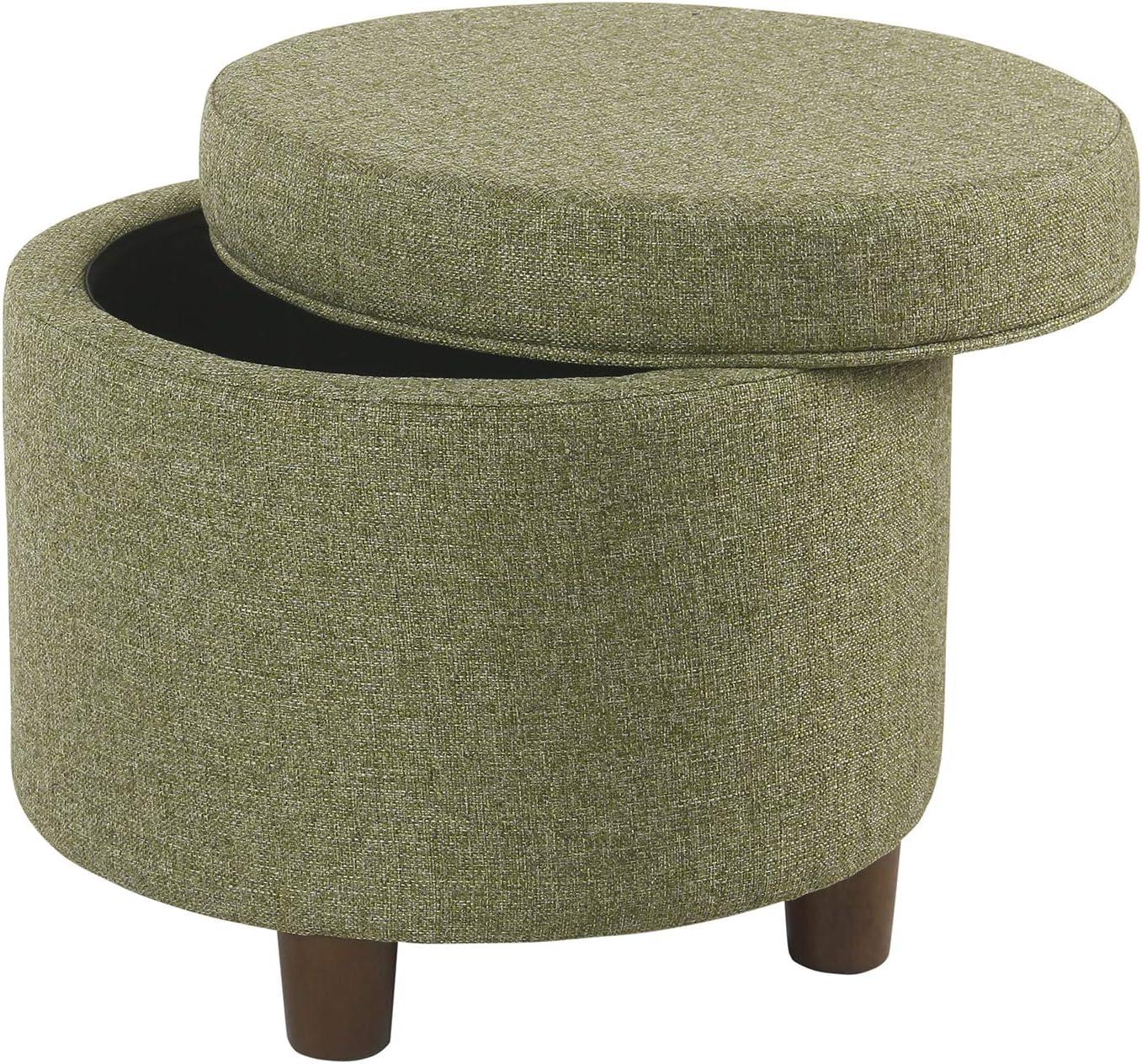 Round Storage Ottoman - Homepop