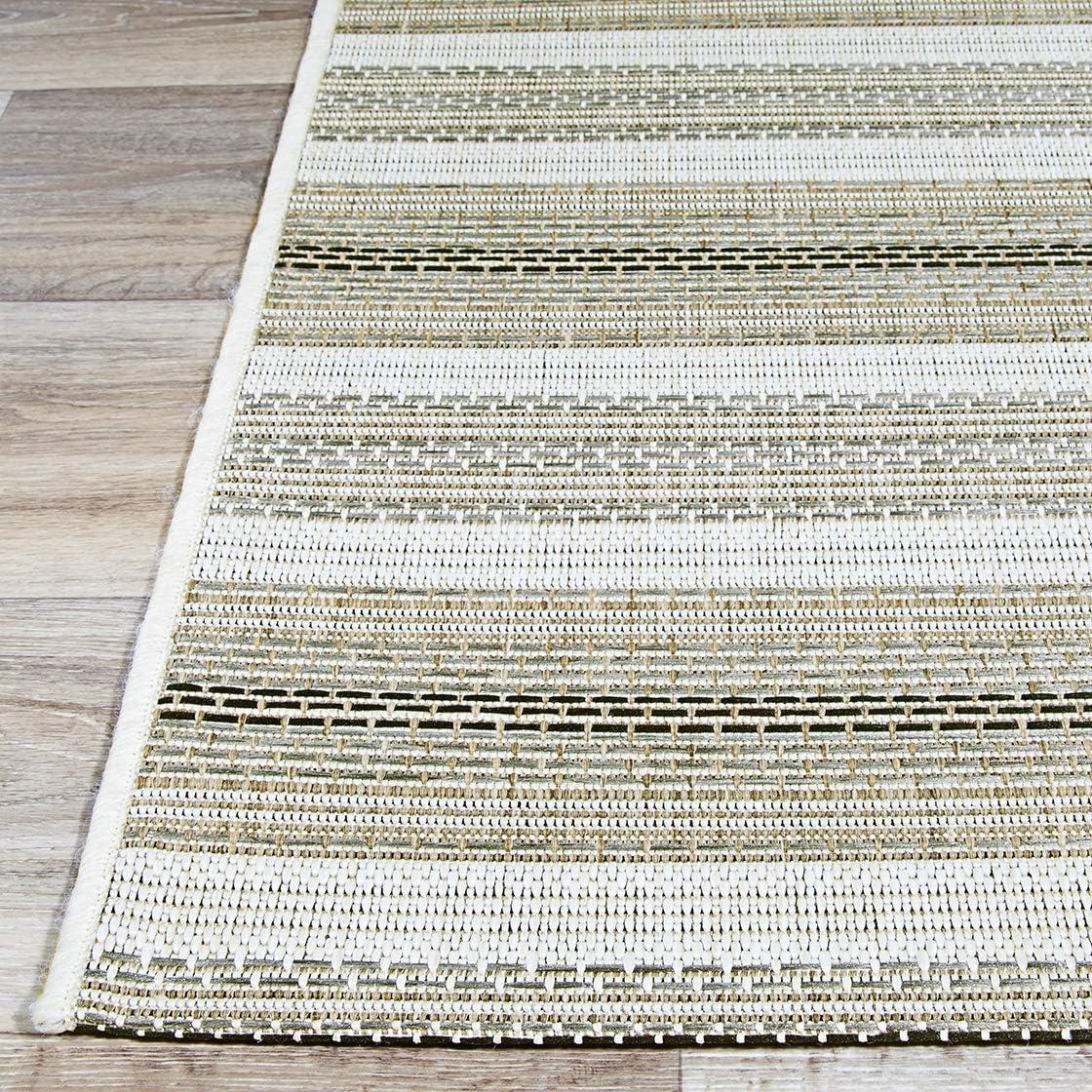Couristan Monaco Marbella Indoor / Outdoor Area Rug, Blue Mist-Ivory, 5'3" x 7'6"