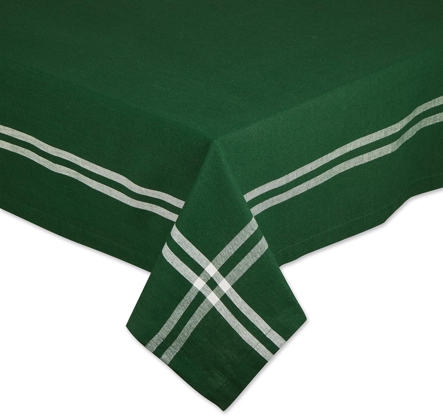 Balsam Border Stripe Tablecloth 52X52 Inches