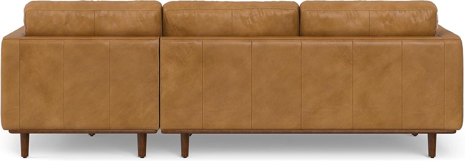 Morrison Sienna Leather Sectional Sofa with Pillow-top Arm